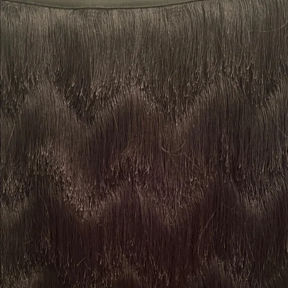 BCBGMaxAzria Black Fringe Mini Skirt - Picture 2 of 4